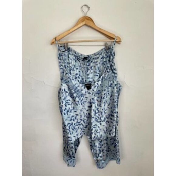 Secret Treasures satin blue leaf pajama set - Picture 5 of 14